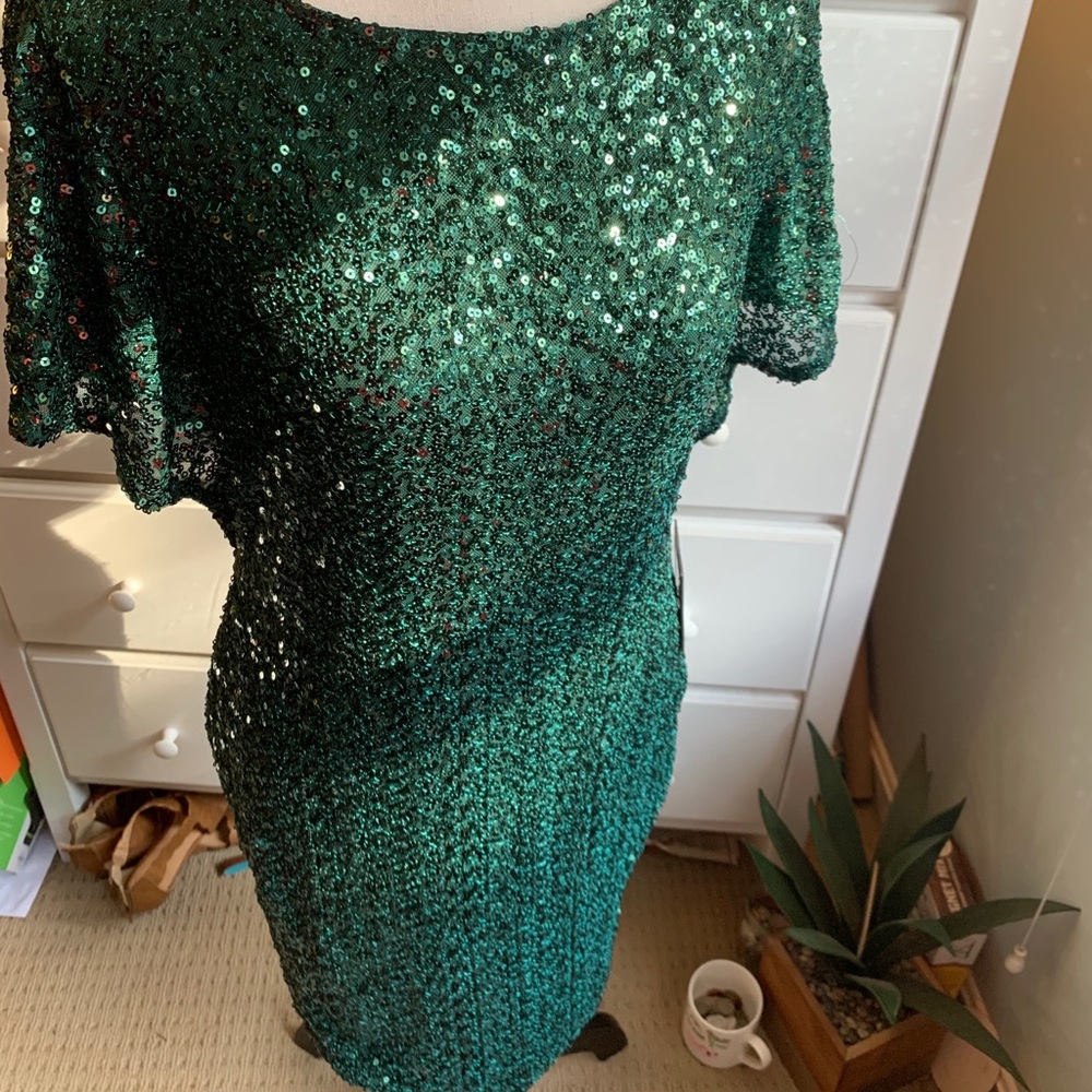 NWT green sequin dress